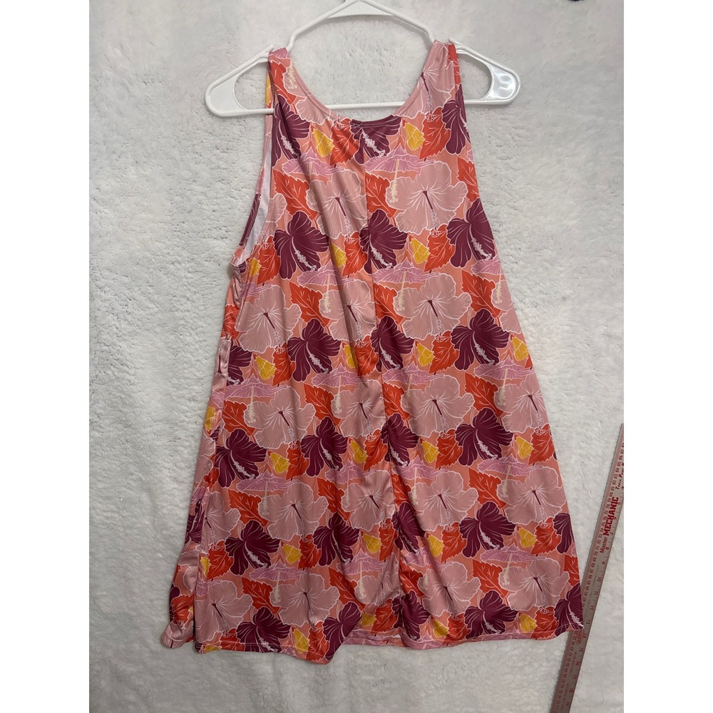 Hamakua Hawaiian Hibiscus Floral Sleeveless Dress Pink Orange Large‎ - Picture 6 of 6